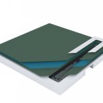 Confluo Board UNI 1200 Frameless Line White Glass 550