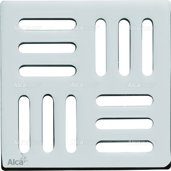 Дизайновая решетка 102 × 102 × 5 латунь – хром, арт. MPV001