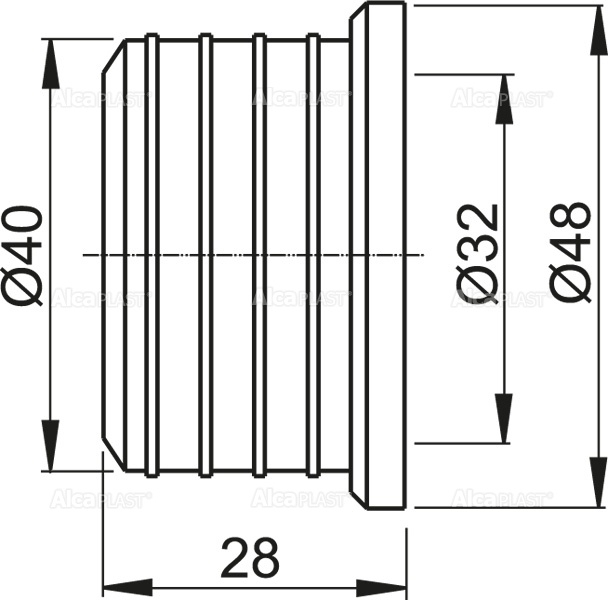 Гофрированная прокладка 40/32, арт. Z0003-ND