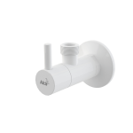 Угловой вентиль с фильтром 1/2 × 1/2, круглый, белый арт.ARV003B