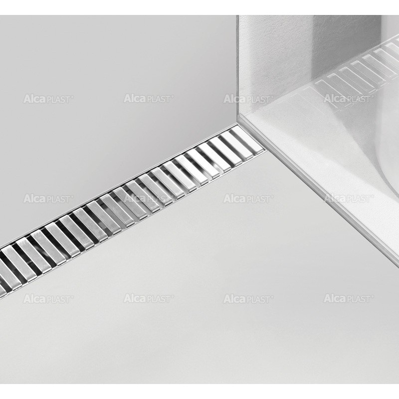 Водоотводящий желоб Alcaplast APZ104-1050 Flexible Low горизонтальный выпуск, низкий уст. у стены