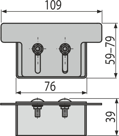 Заглушка для дренажных желобов 100 мм, нержавеющая сталь, арт.ADZ-P012